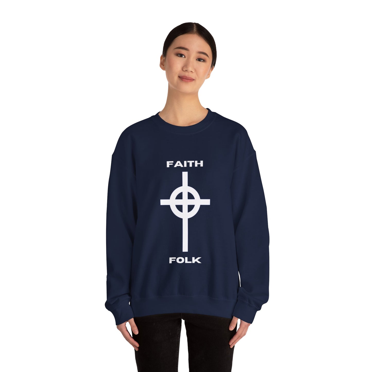 Faith and Folk Large Front Logo Crewneck Sweatshirt