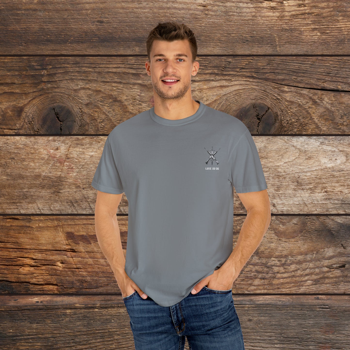 Luke 22:36 Unisex Garment-Dyed T-shirt