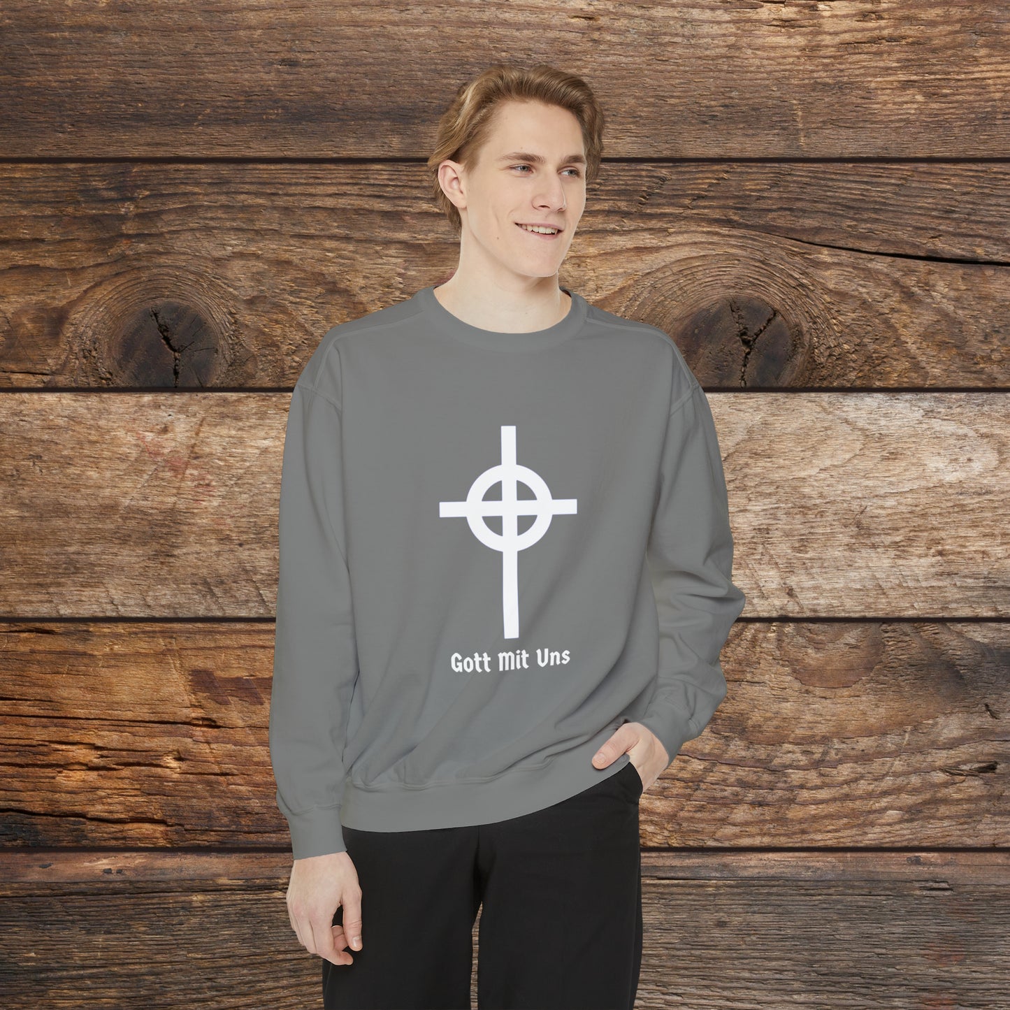 Gott Mit Uns Large Front Logo Crewneck Sweatshirt