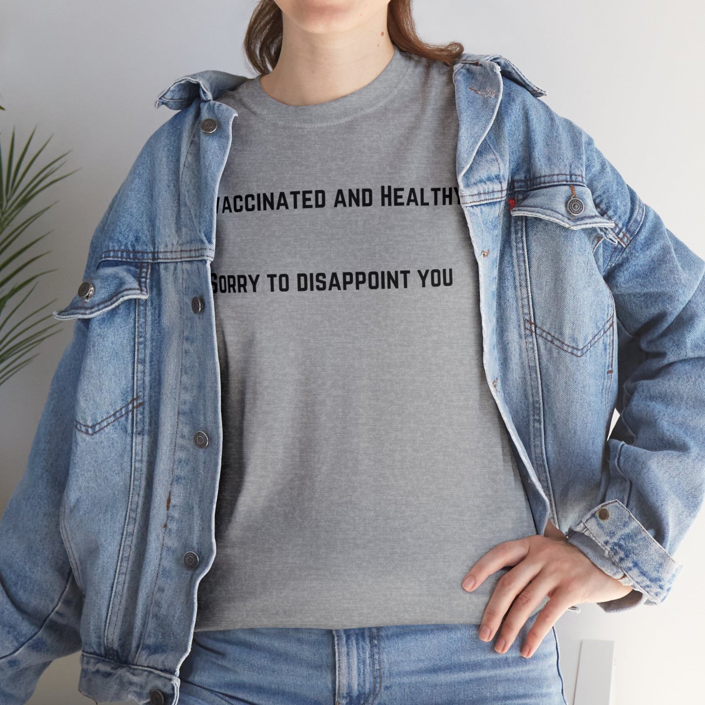 Unvaccinated and Healthy Unisex Heavy Cotton Tee