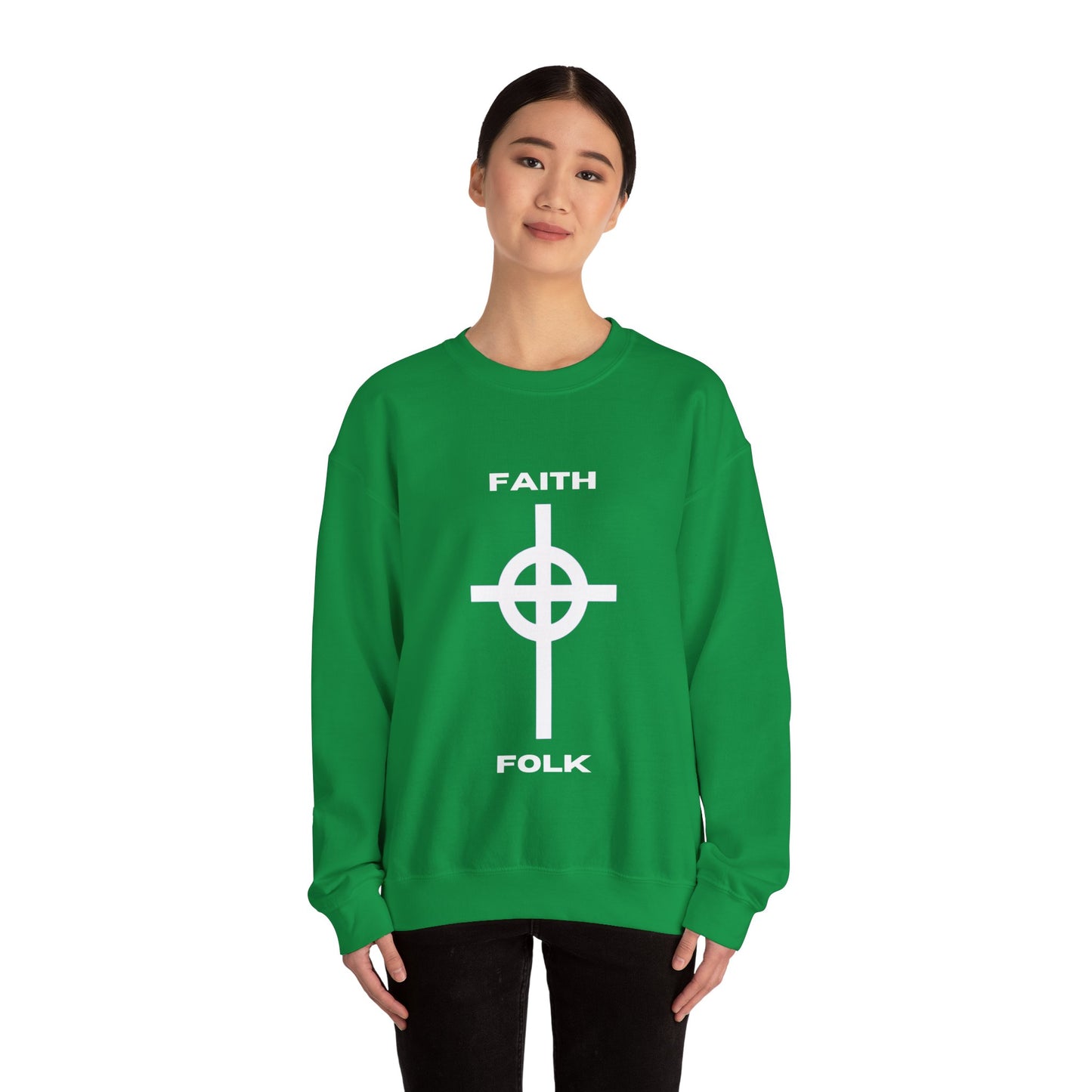 Faith and Folk Large Front Logo Crewneck Sweatshirt
