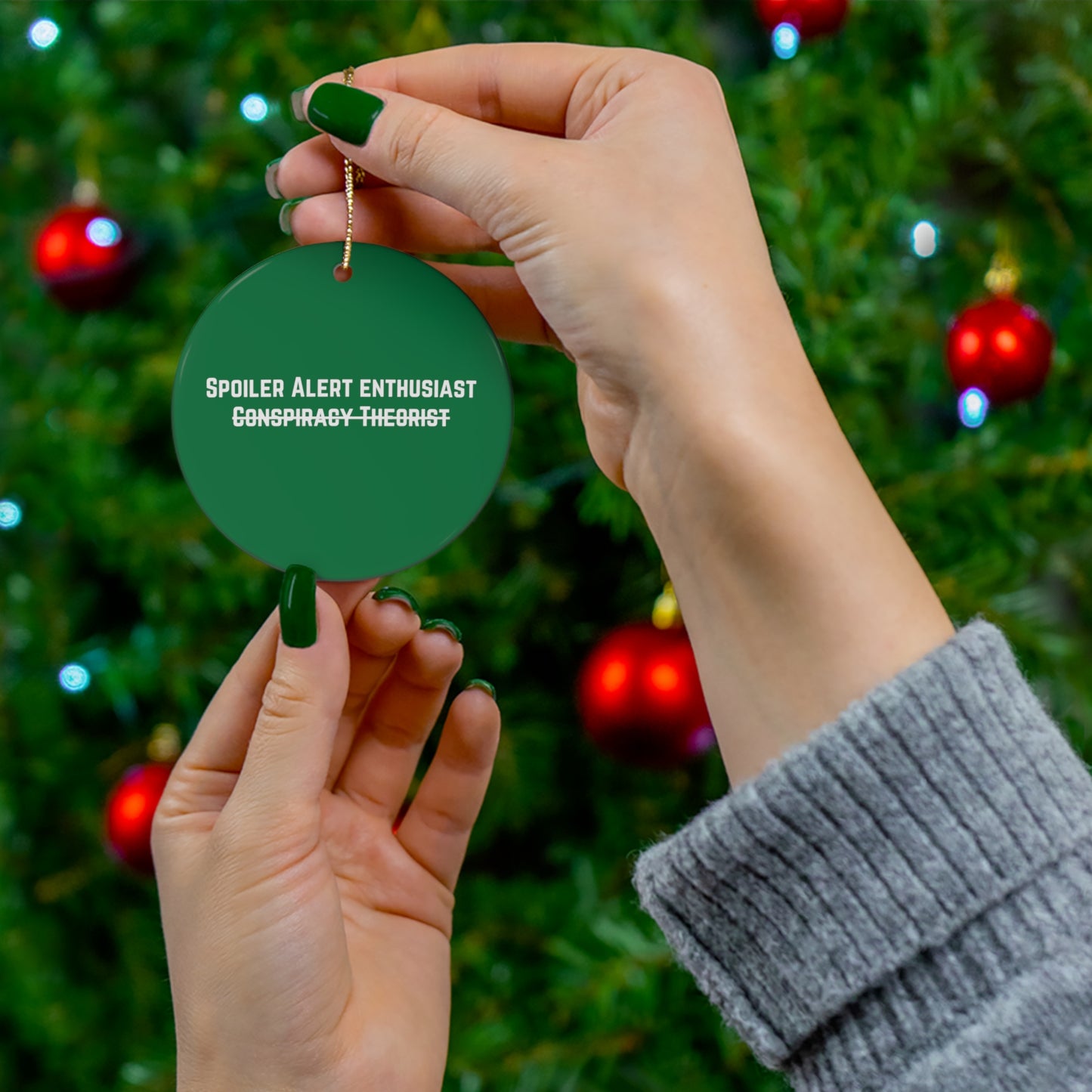 Spoiler Alert Enthusiast Ceramic Ornament