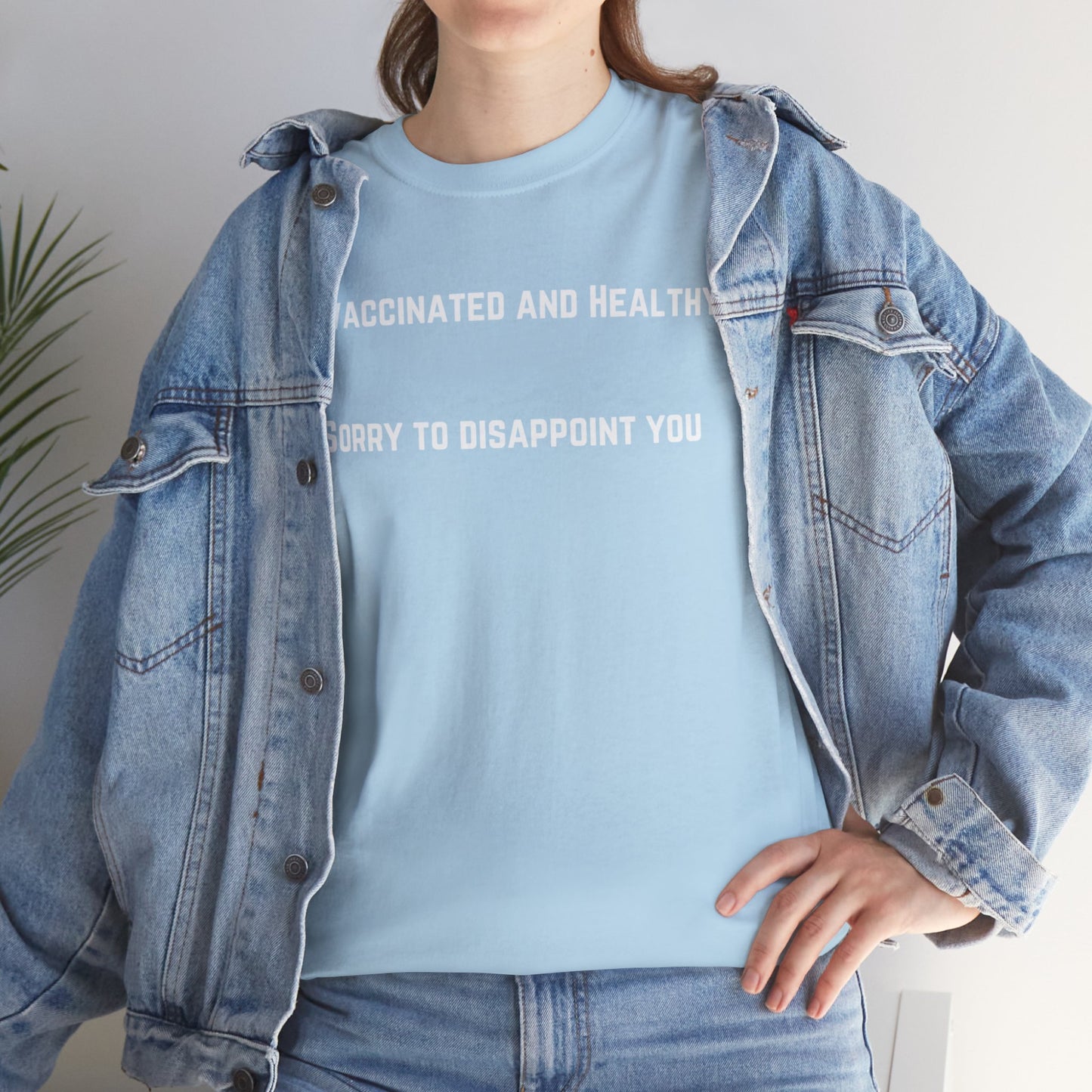 Unvaccinated and Healthy Unisex Heavy Cotton Tee