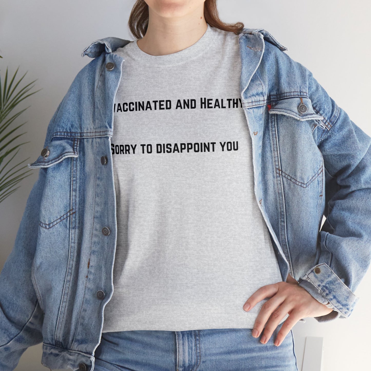 Unvaccinated and Healthy Unisex Heavy Cotton Tee