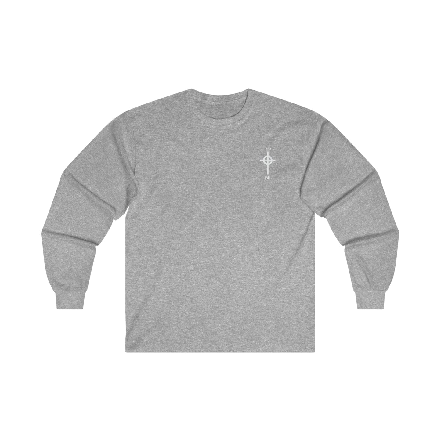 Faith and Folk Long Celtic Cross Cotton Long Sleeve Tee