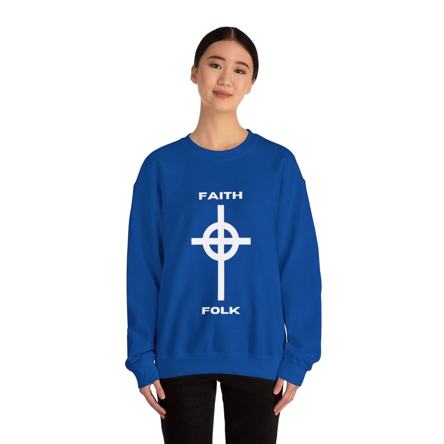 Faith and Folk Large Front Logo Crewneck Sweatshirt