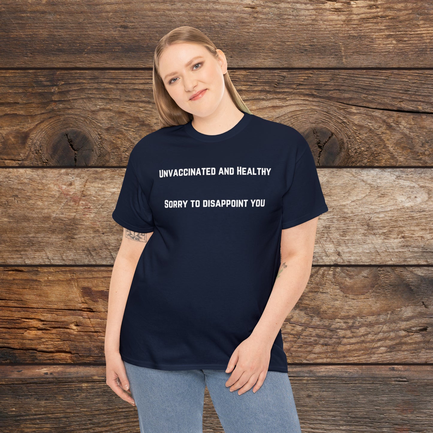 Unvaccinated and Healthy Unisex Heavy Cotton Tee
