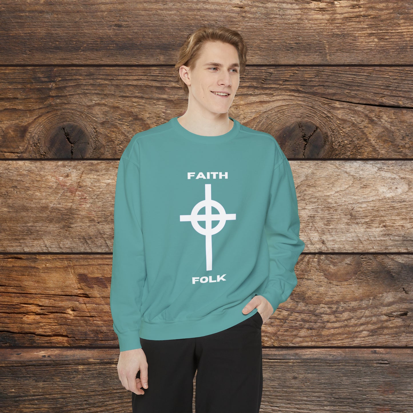 Faith and Folk Large Front Logo Crewneck Sweatshirt