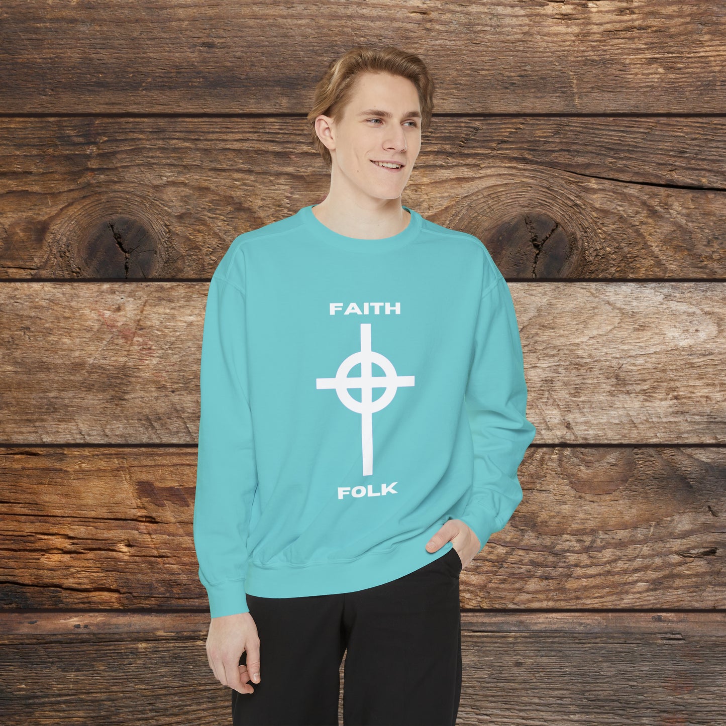 Faith and Folk Large Front Logo Crewneck Sweatshirt