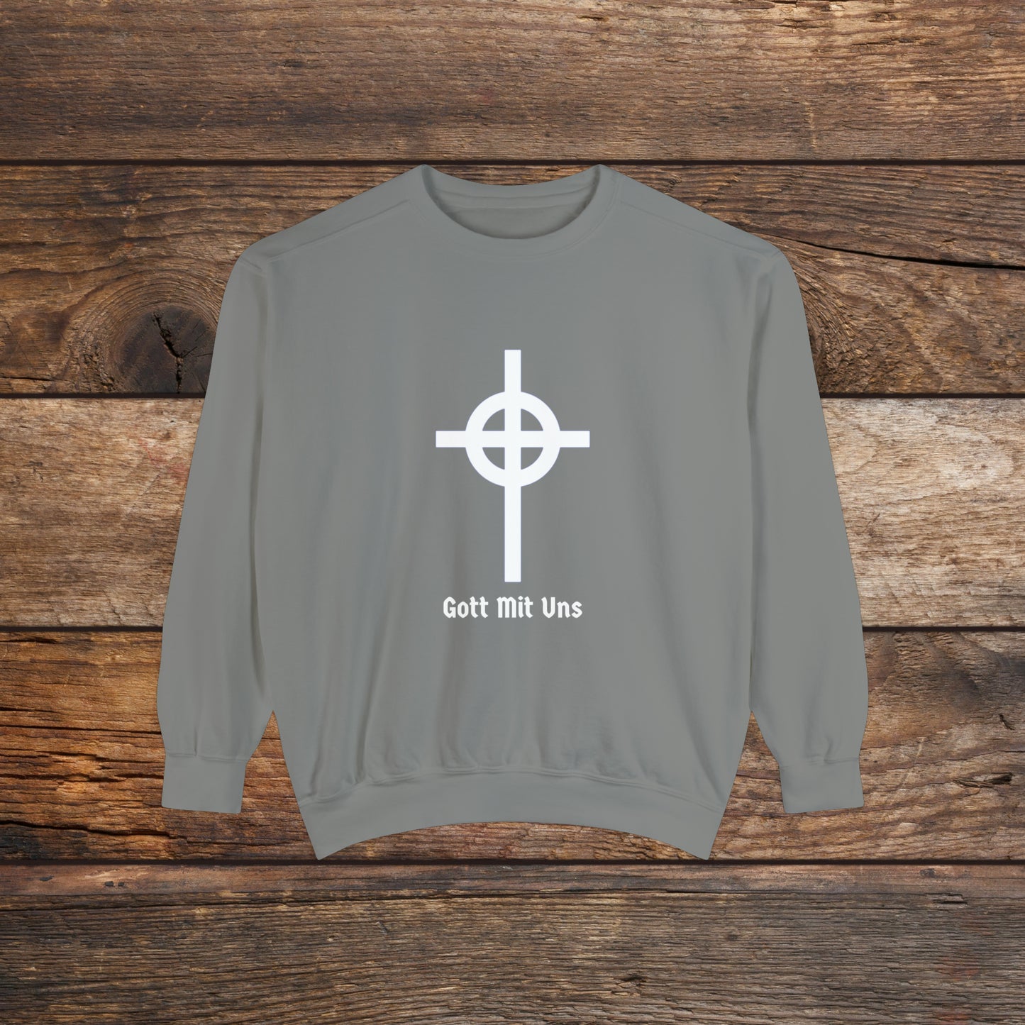 Gott Mit Uns Large Front Logo Crewneck Sweatshirt
