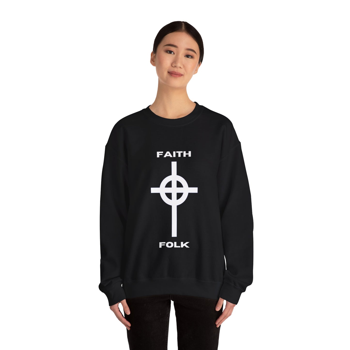 Faith and Folk Large Front Logo Crewneck Sweatshirt