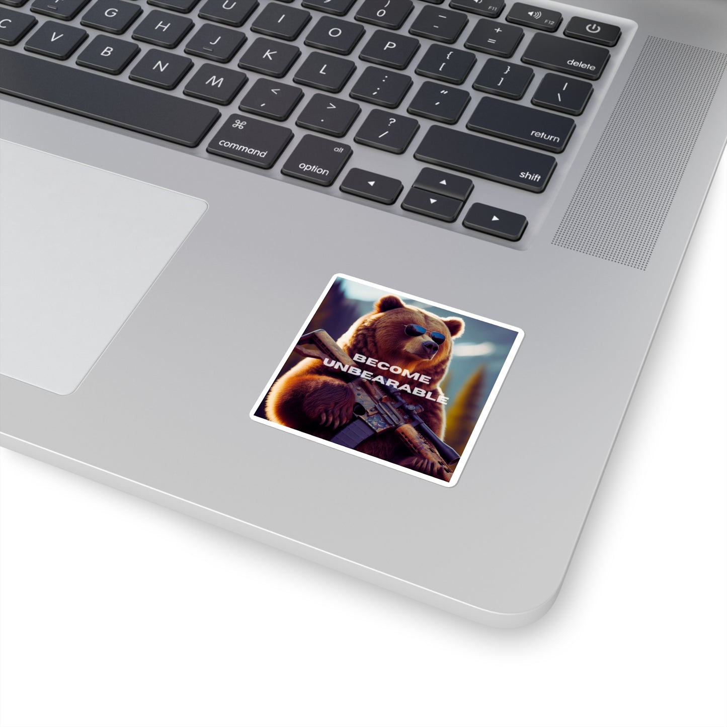Become Unbearable Rifle Bear Sticker