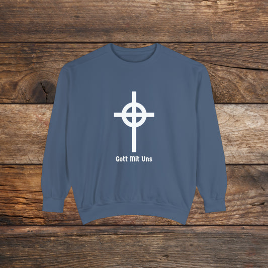 Gott Mit Uns Large Front Logo Crewneck Sweatshirt