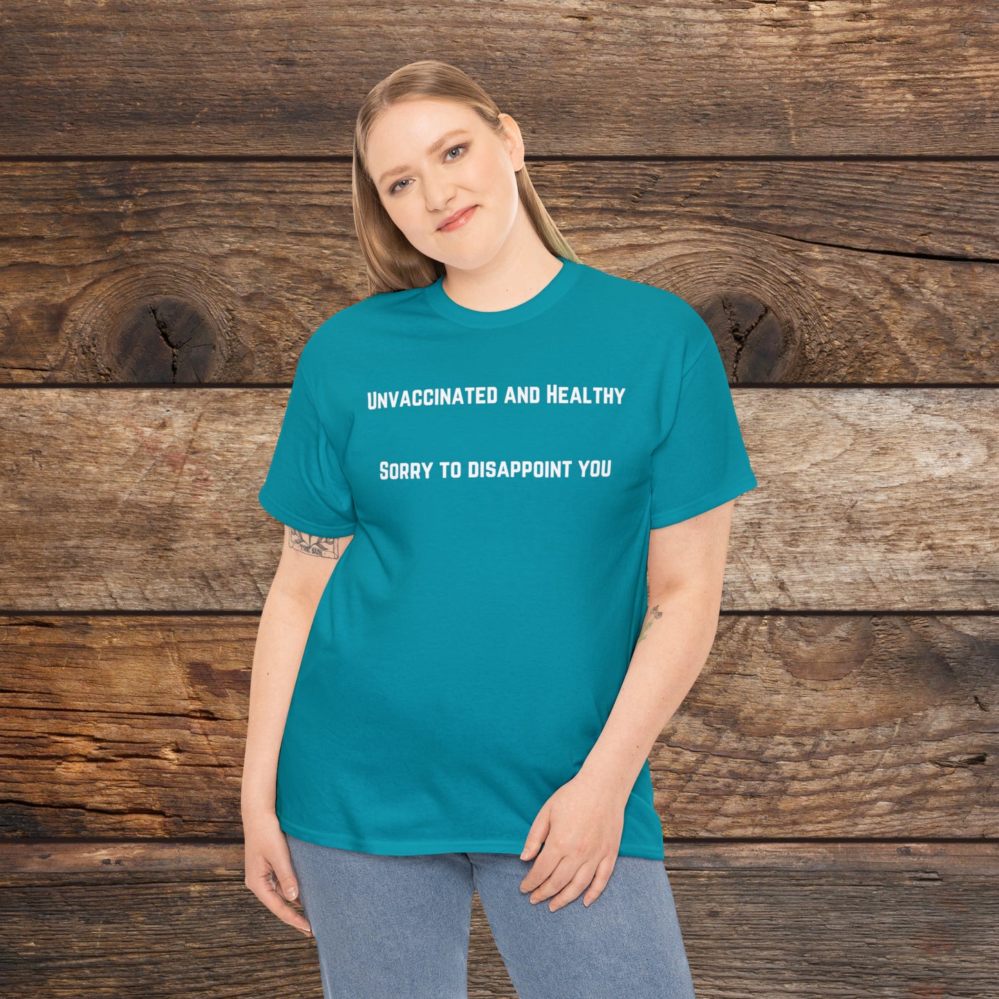 Unvaccinated and Healthy Unisex Heavy Cotton Tee
