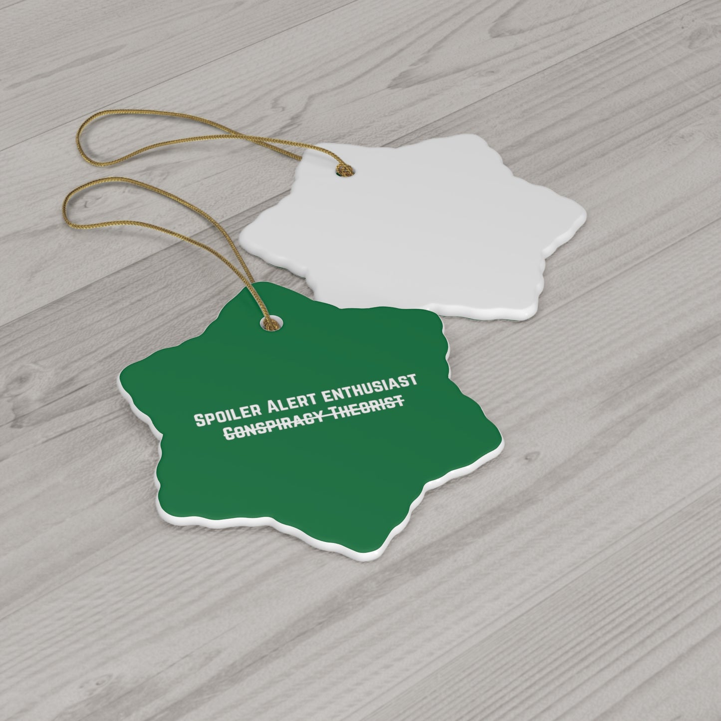 Become Unbearable Ceramic Christmas Ornament
