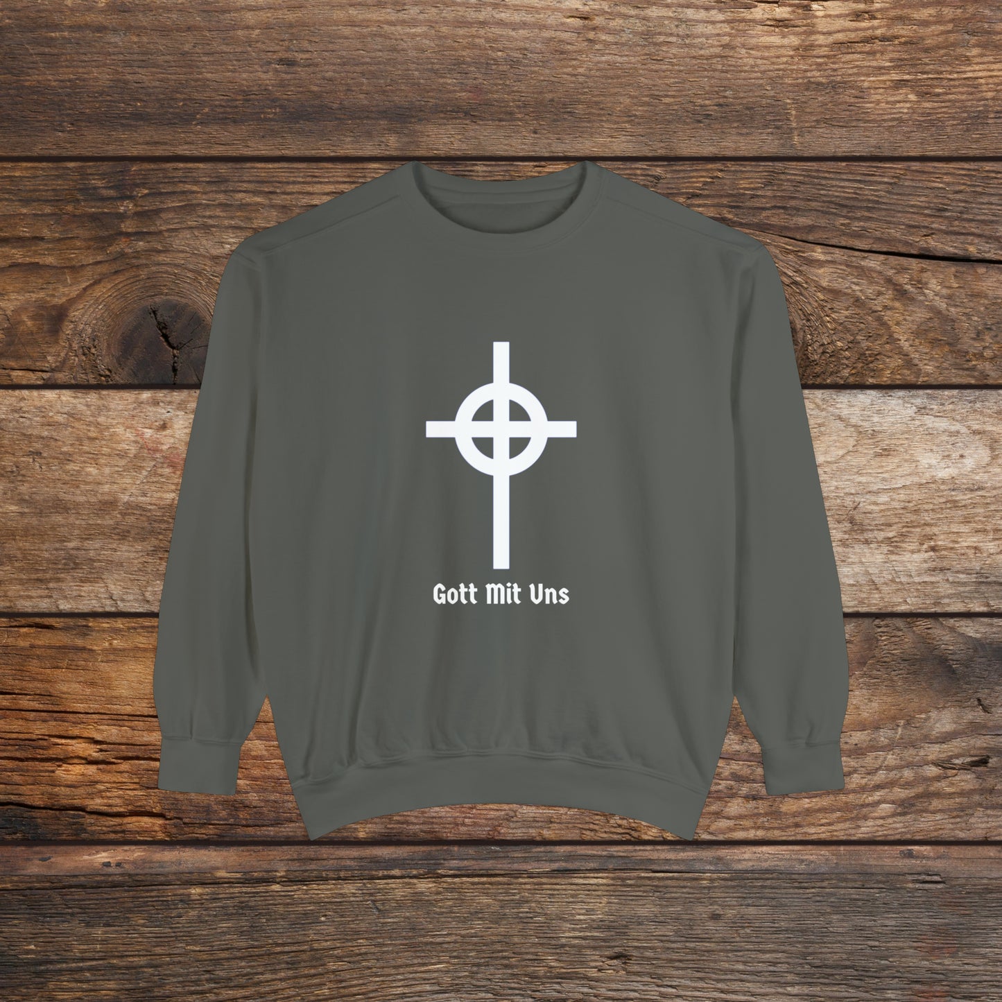 Gott Mit Uns Large Front Logo Crewneck Sweatshirt