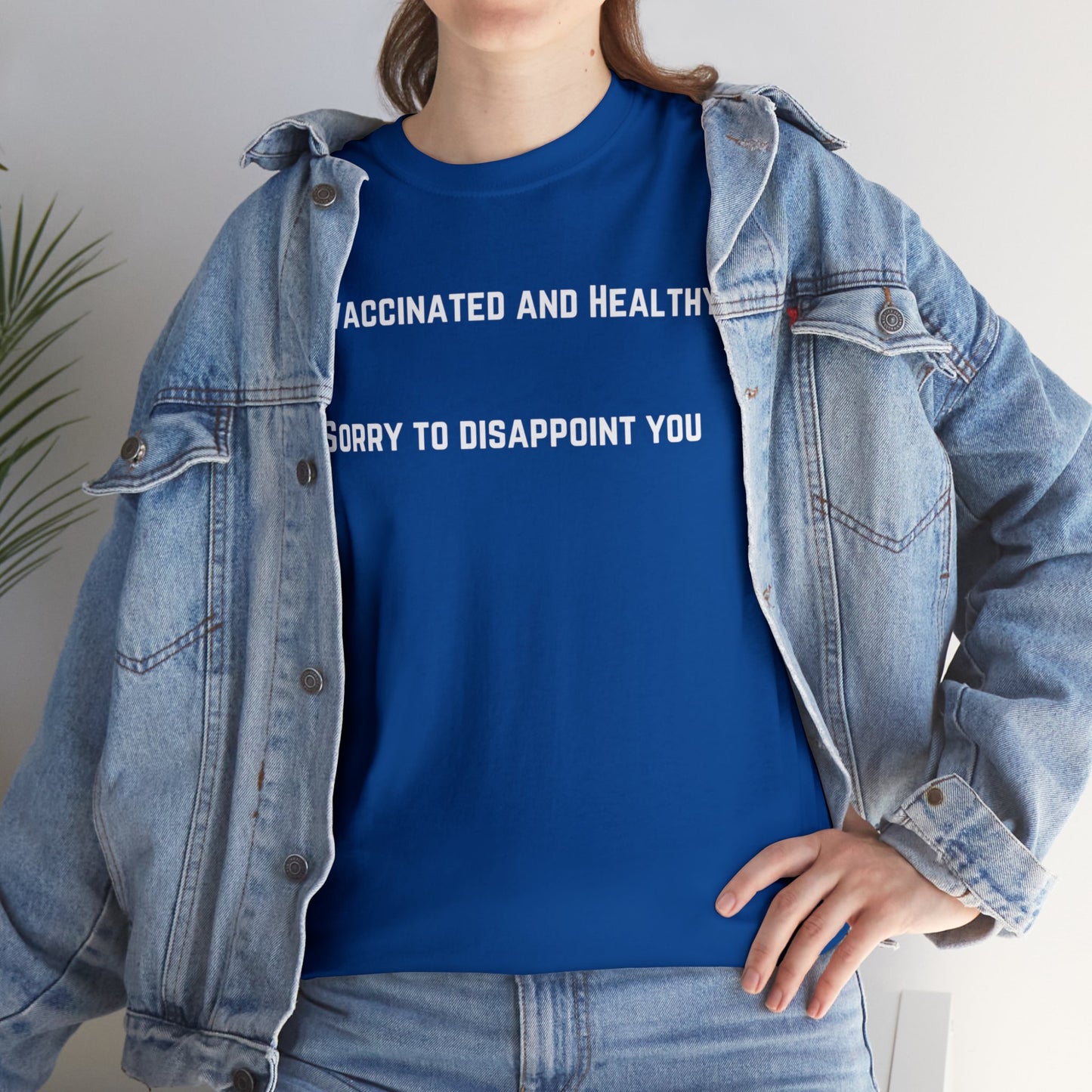 Unvaccinated and Healthy Unisex Heavy Cotton Tee