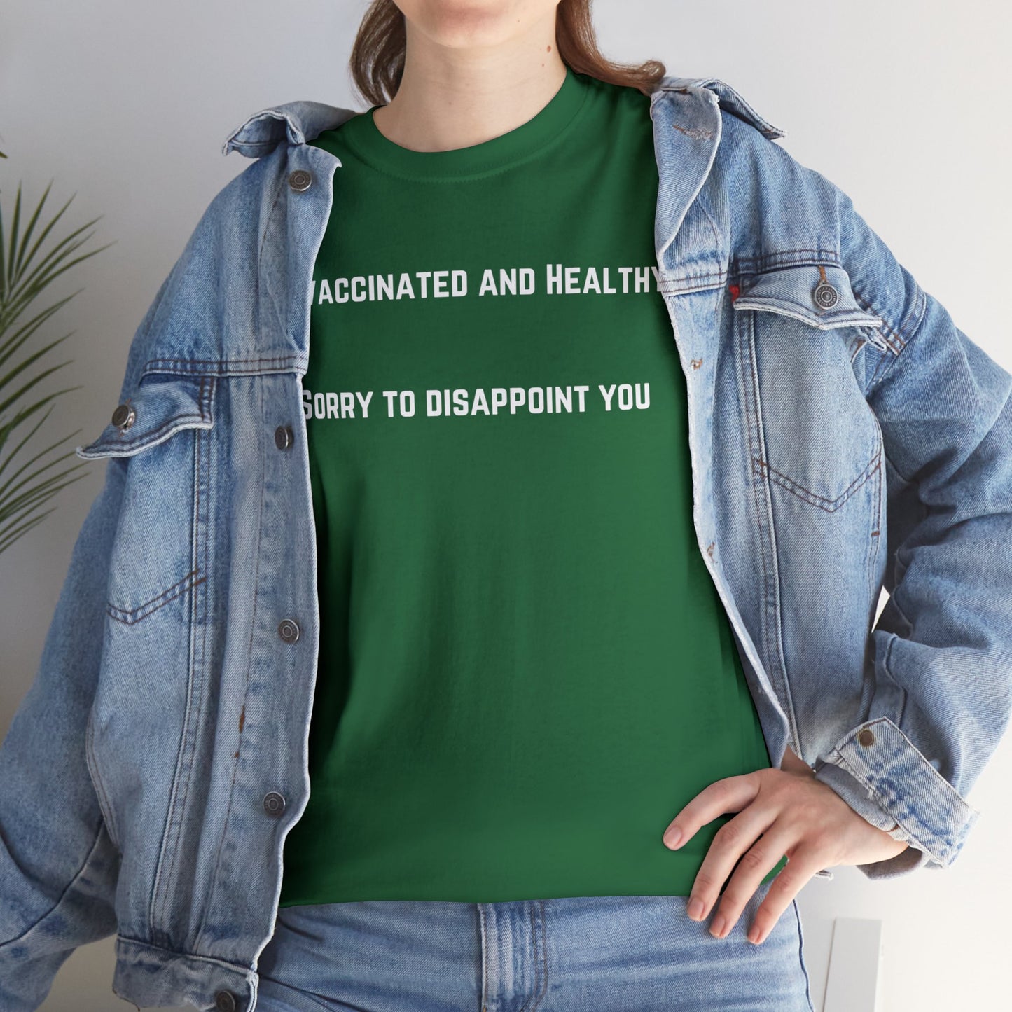 Unvaccinated and Healthy Unisex Heavy Cotton Tee