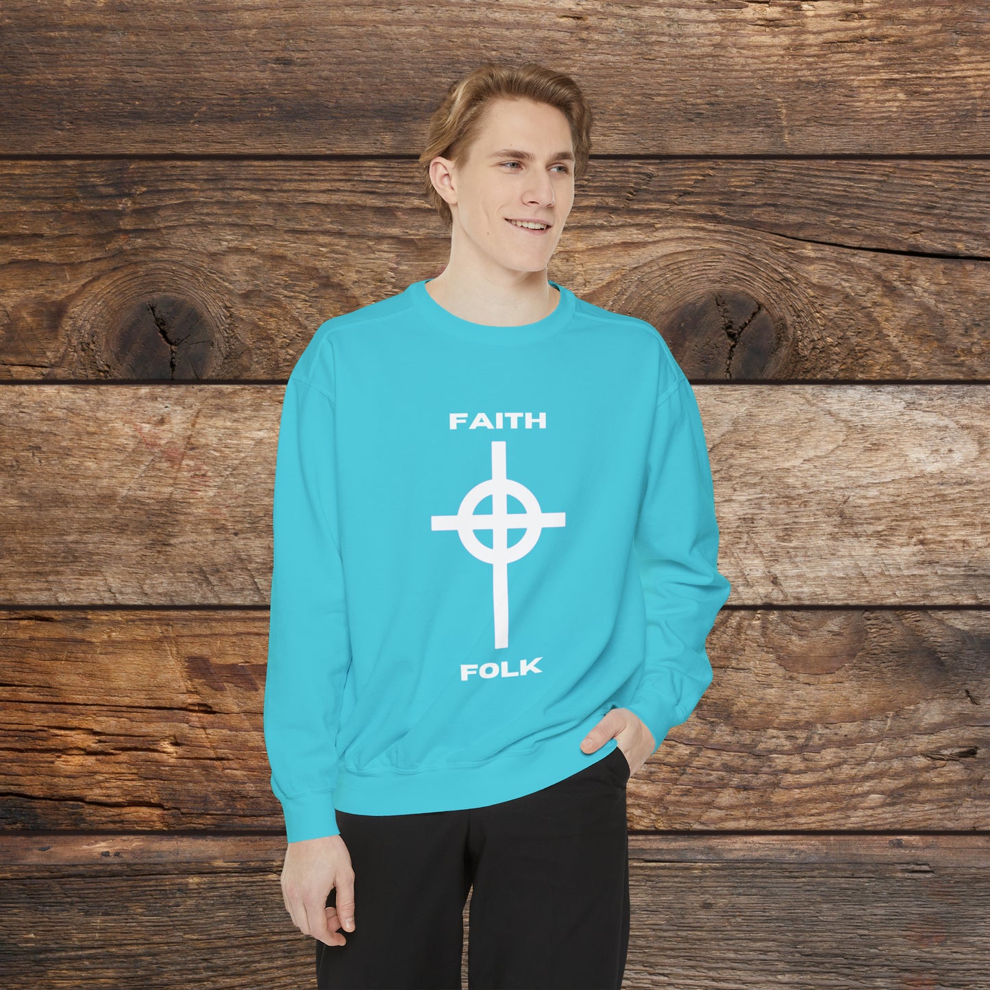 Faith and Folk Large Front Logo Crewneck Sweatshirt