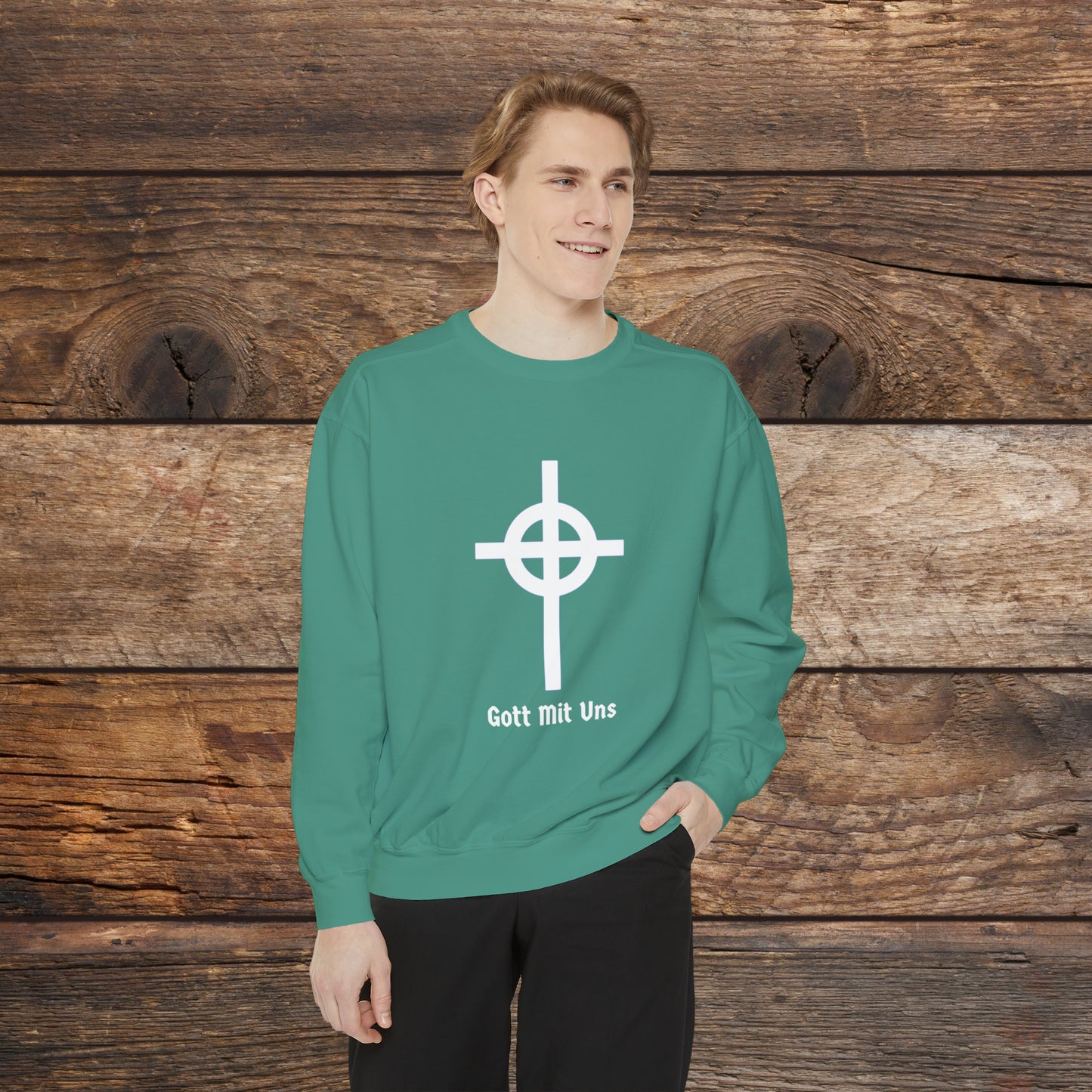 Gott Mit Uns Large Front Logo Crewneck Sweatshirt