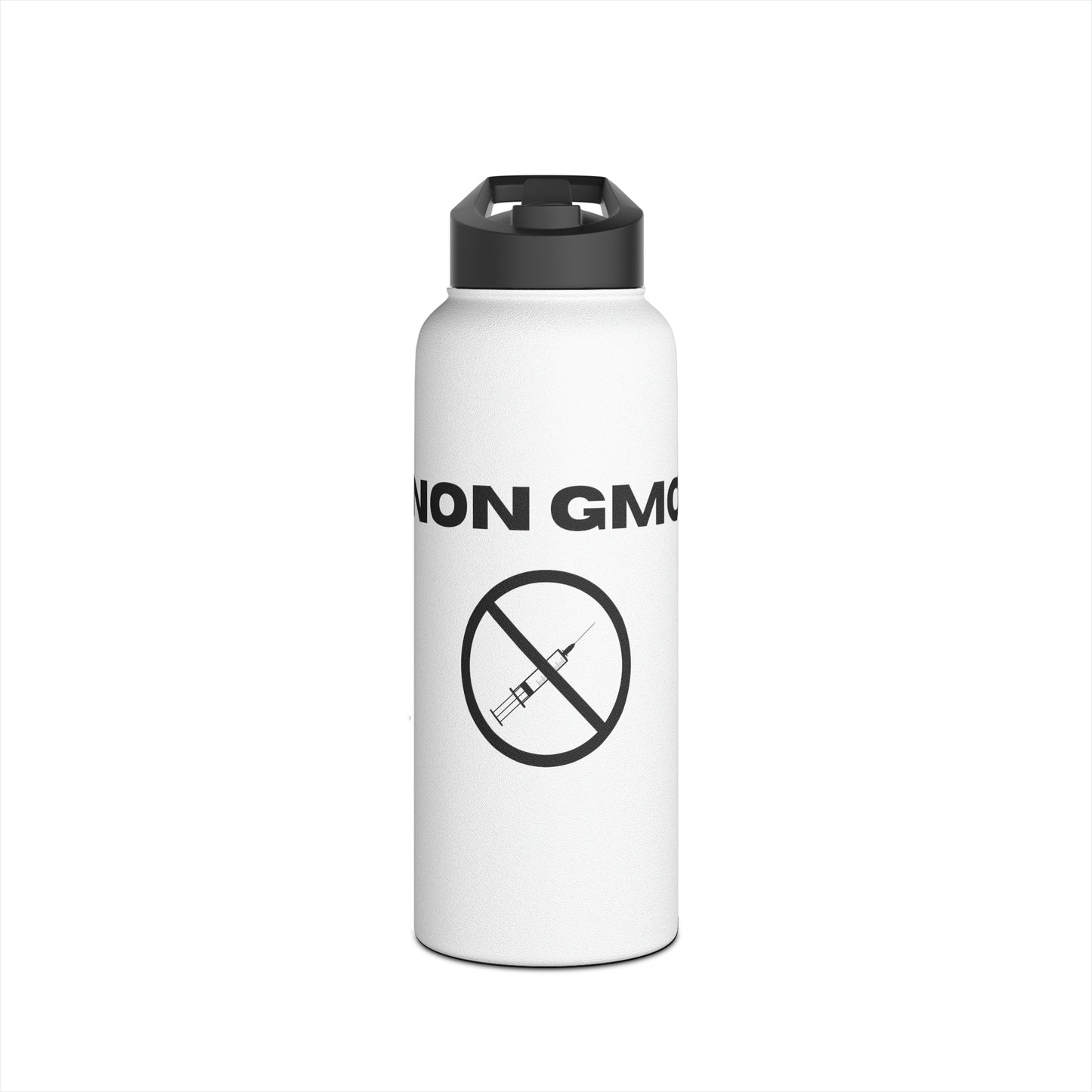 Non GMO Stainless Steel Water Bottle, Standard Lid