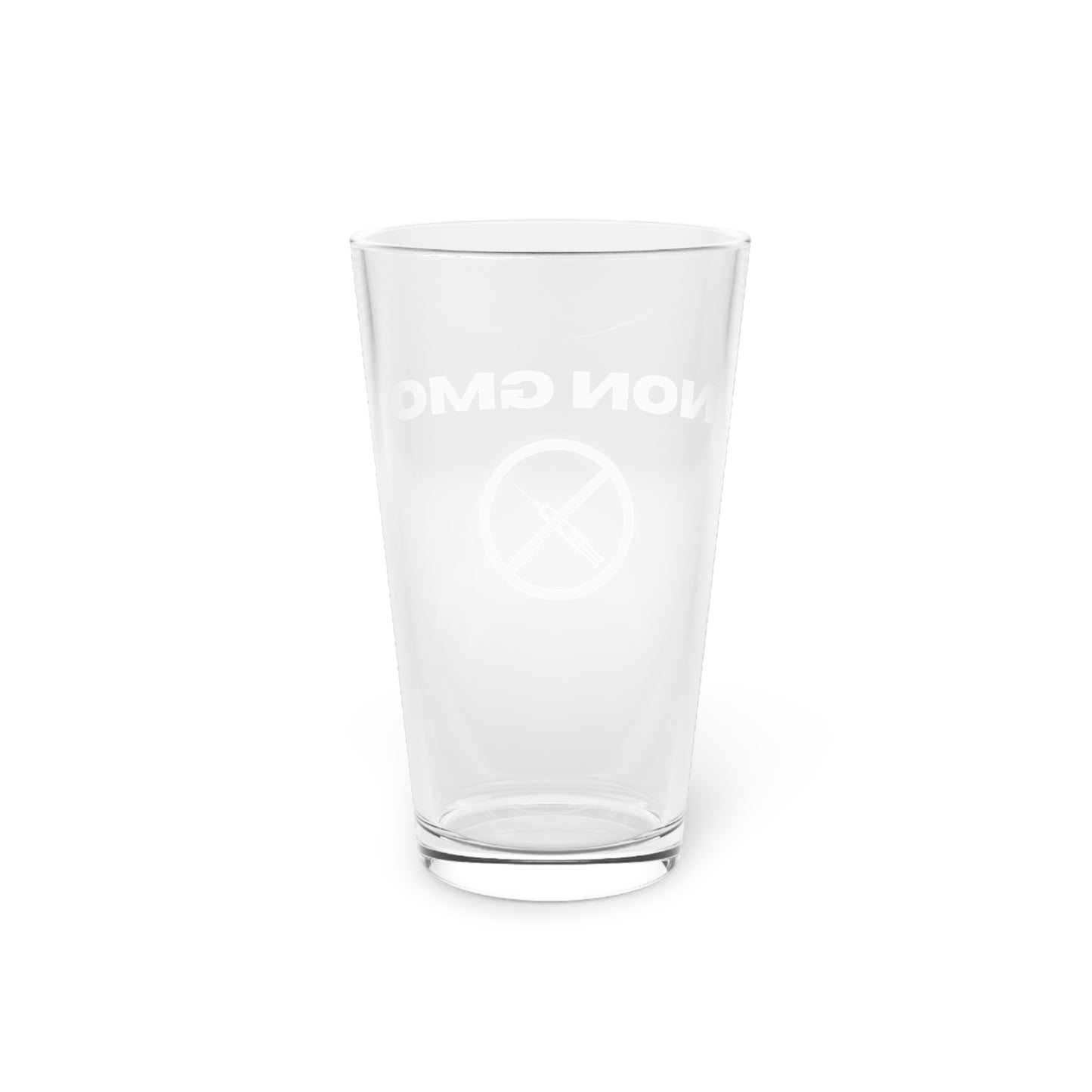Non GMO Pint Glass, 16oz