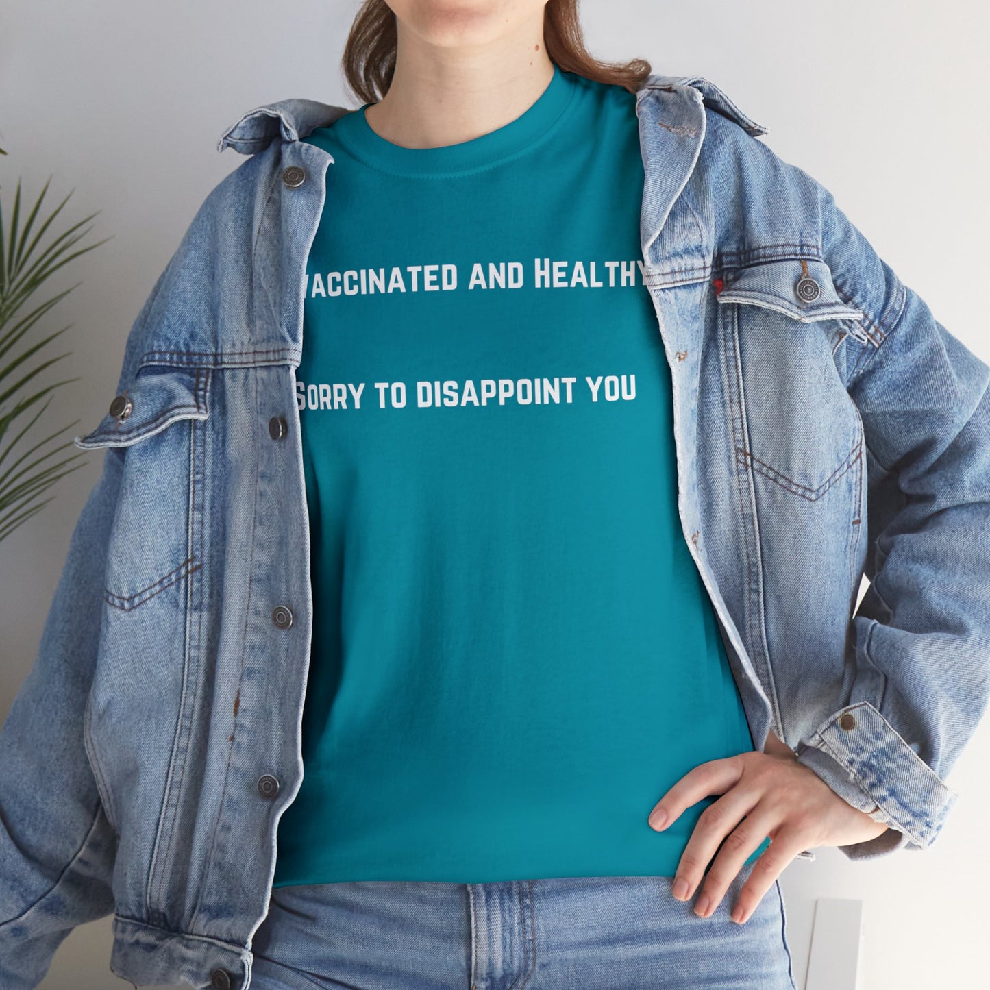 Unvaccinated and Healthy Unisex Heavy Cotton Tee