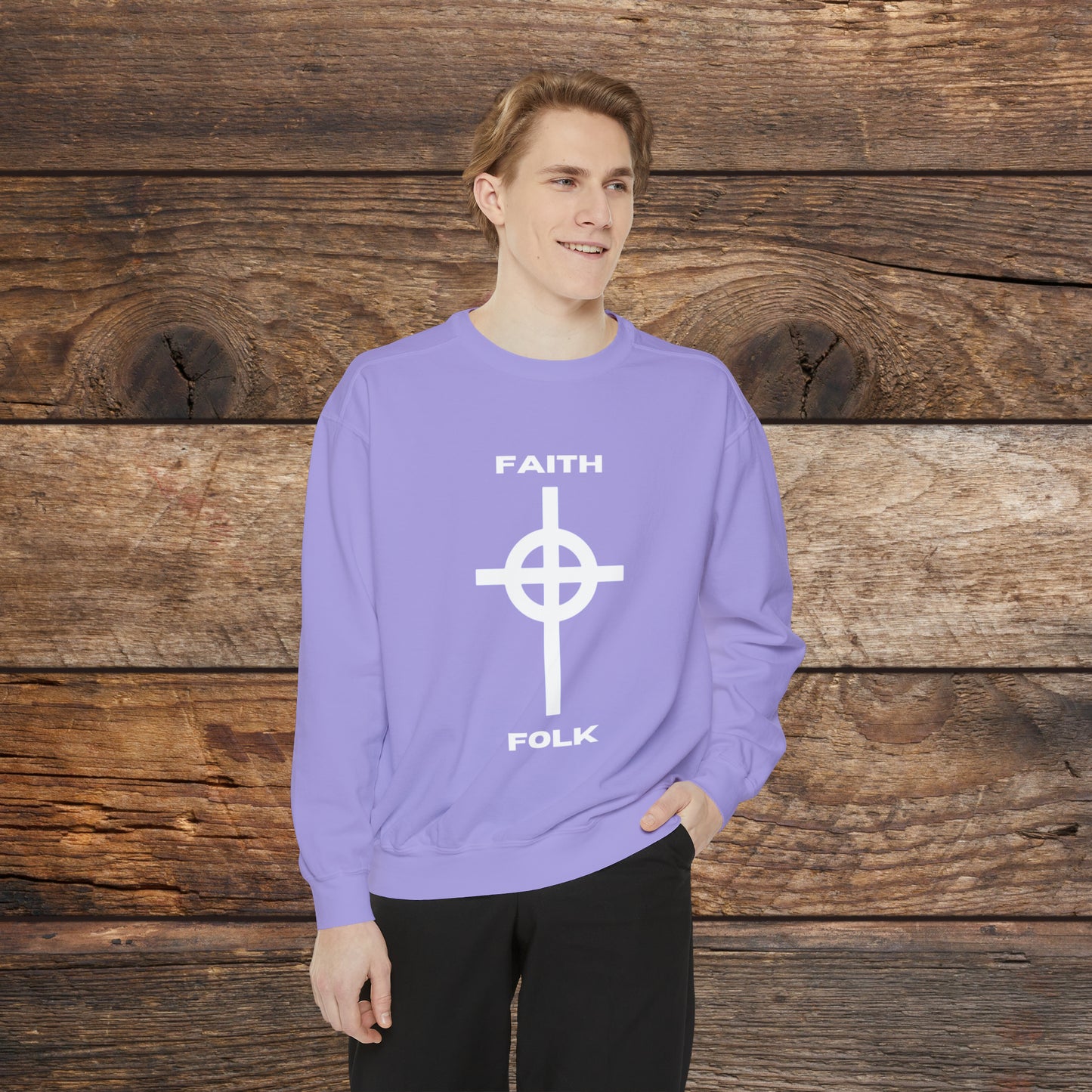 Faith and Folk Large Front Logo Crewneck Sweatshirt