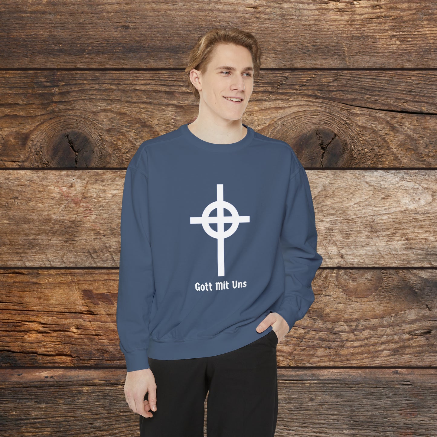 Gott Mit Uns Large Front Logo Crewneck Sweatshirt