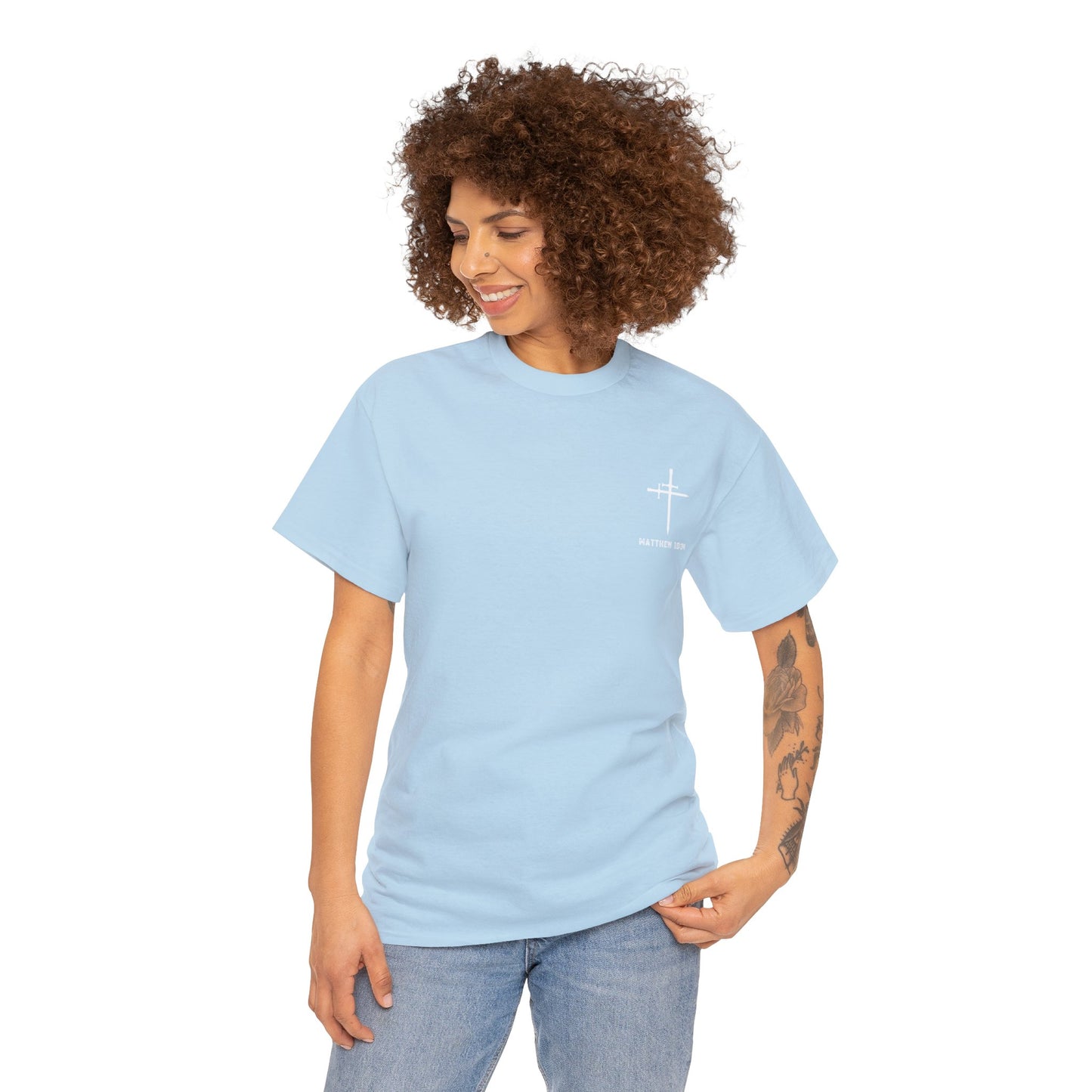 Matthew 10:34 Not Peace But A Sword Cotton Tee
