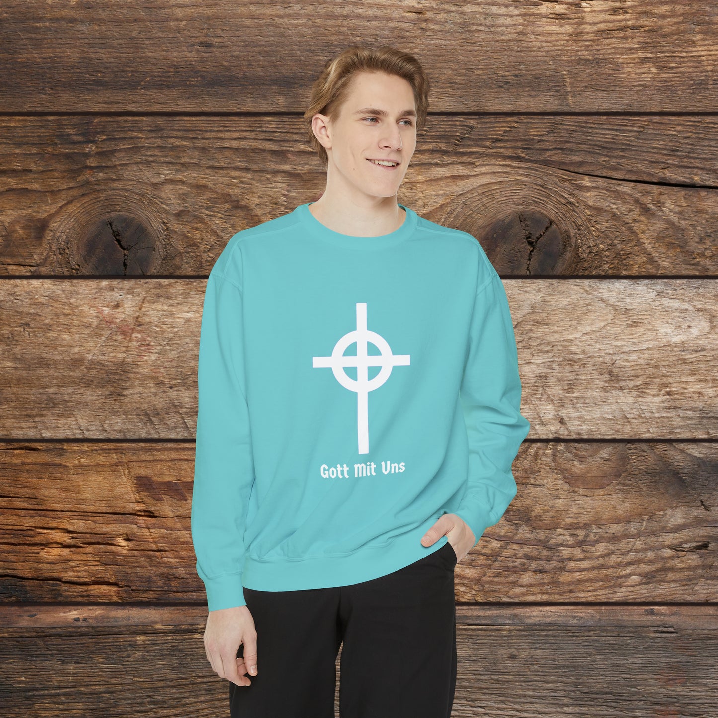 Gott Mit Uns Large Front Logo Crewneck Sweatshirt