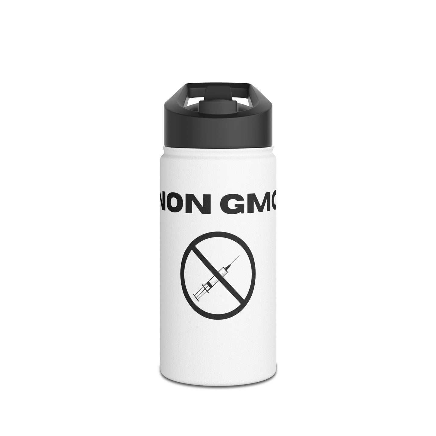 Non GMO Stainless Steel Water Bottle, Standard Lid
