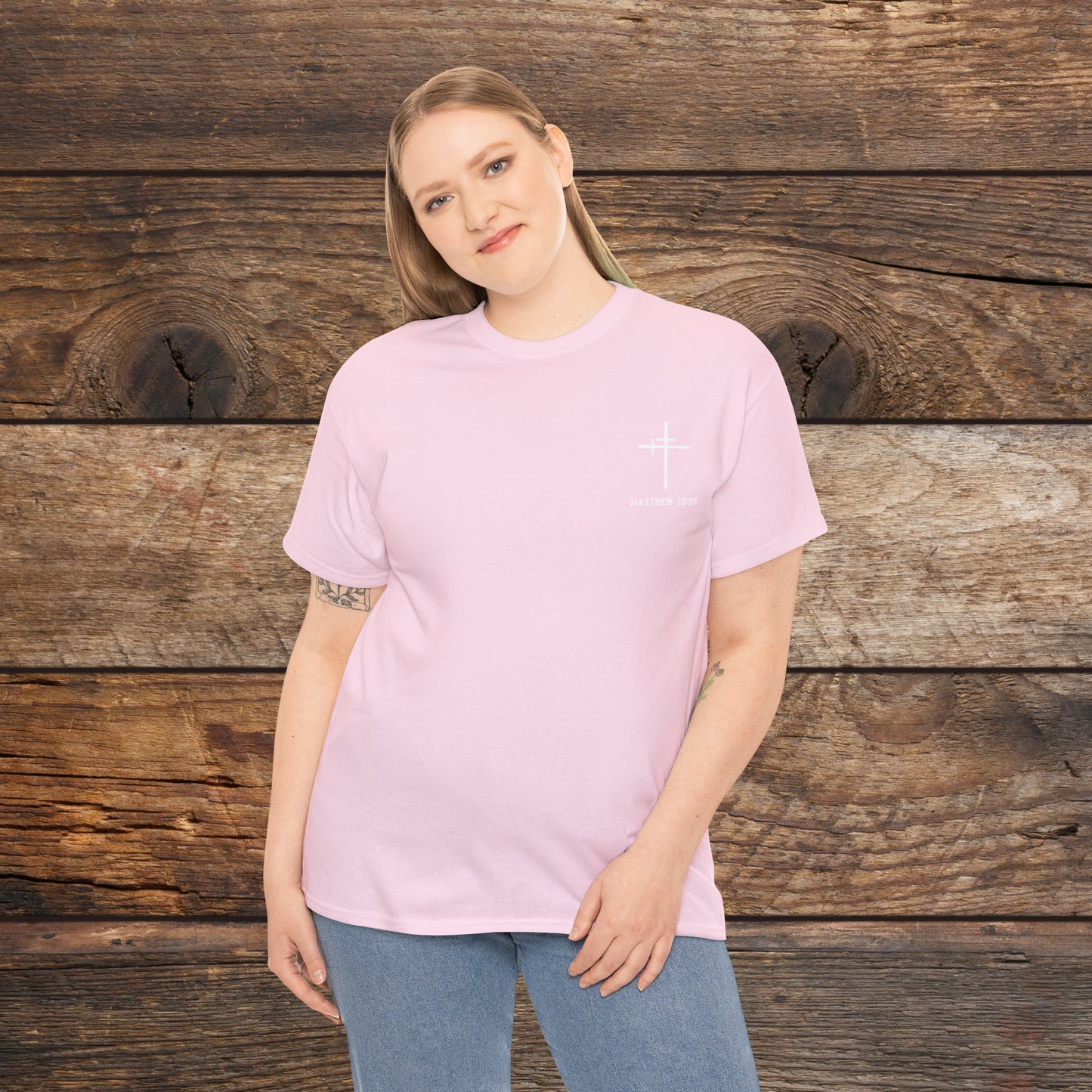 Matthew 10:34 Not Peace But A Sword Cotton Tee