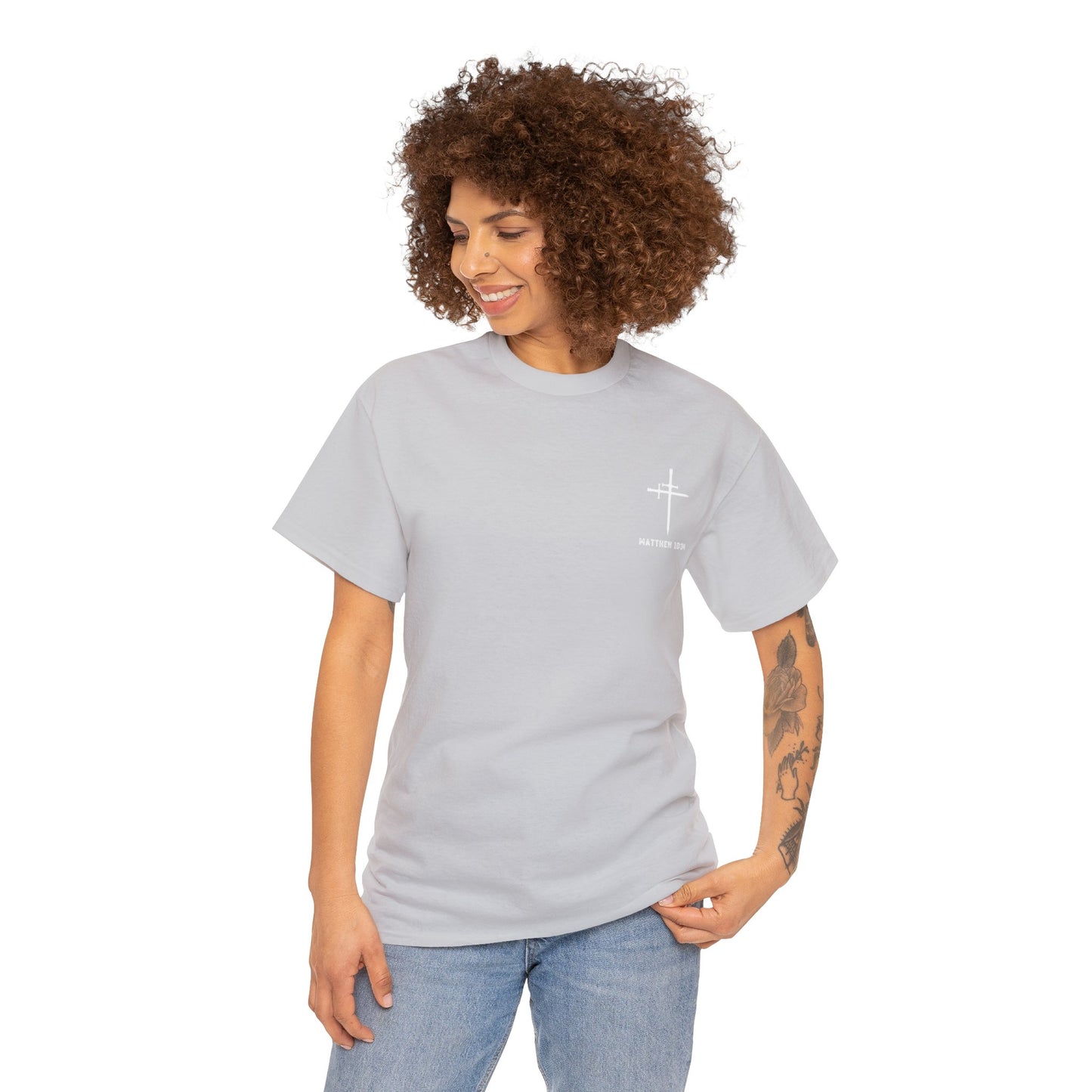 Matthew 10:34 Not Peace But A Sword Cotton Tee