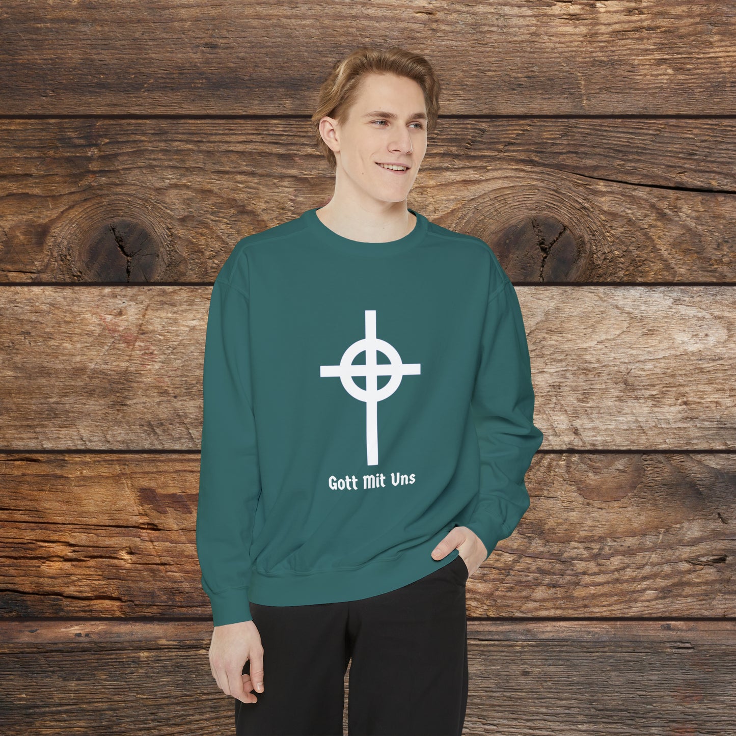 Gott Mit Uns Large Front Logo Crewneck Sweatshirt