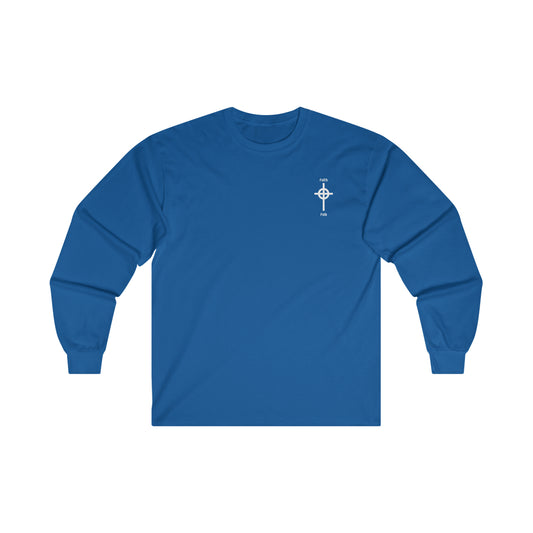 Faith and Folk Long Celtic Cross Cotton Long Sleeve Tee