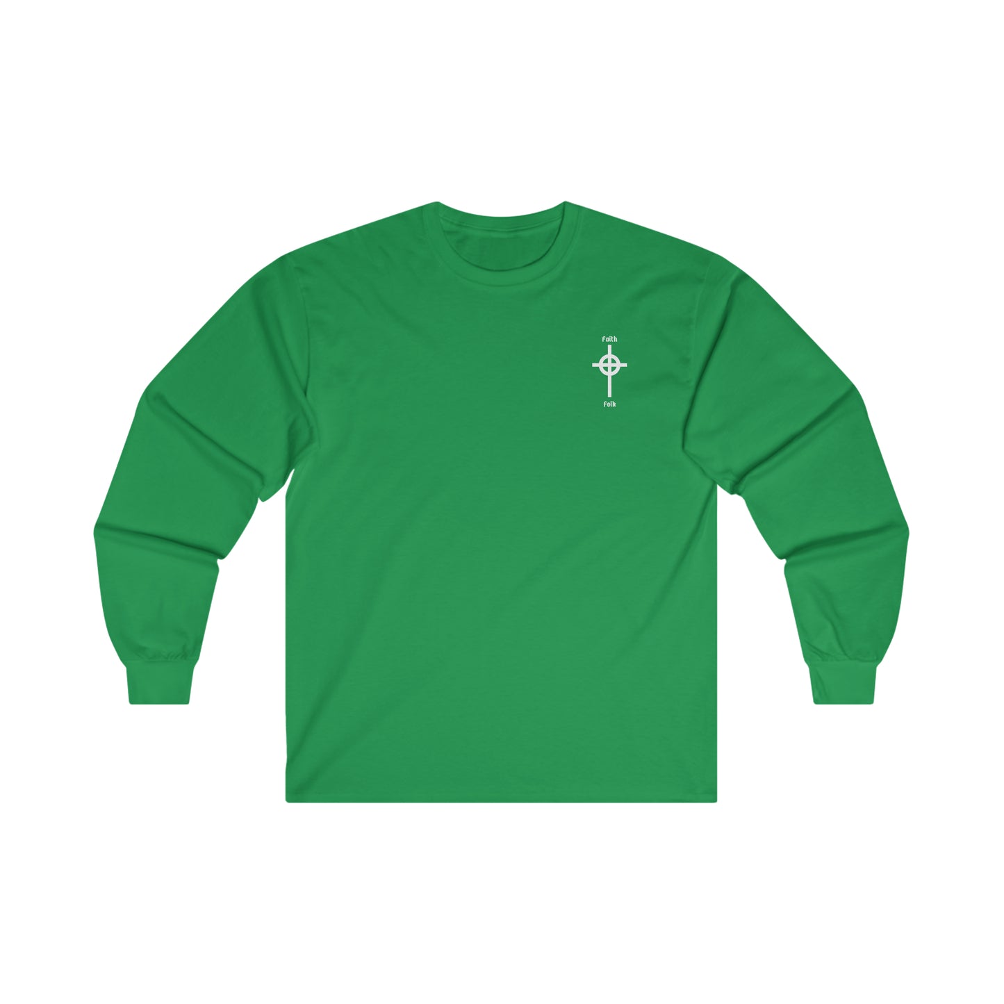 Faith and Folk Long Celtic Cross Cotton Long Sleeve Tee