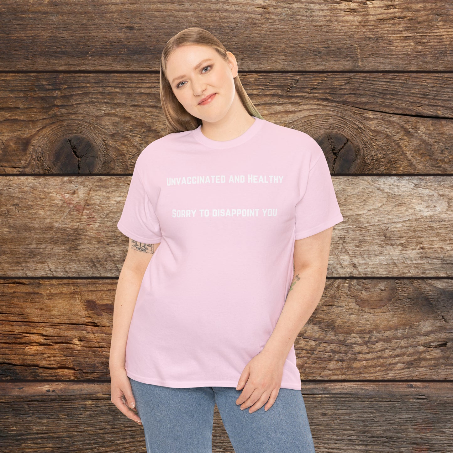Unvaccinated and Healthy Unisex Heavy Cotton Tee