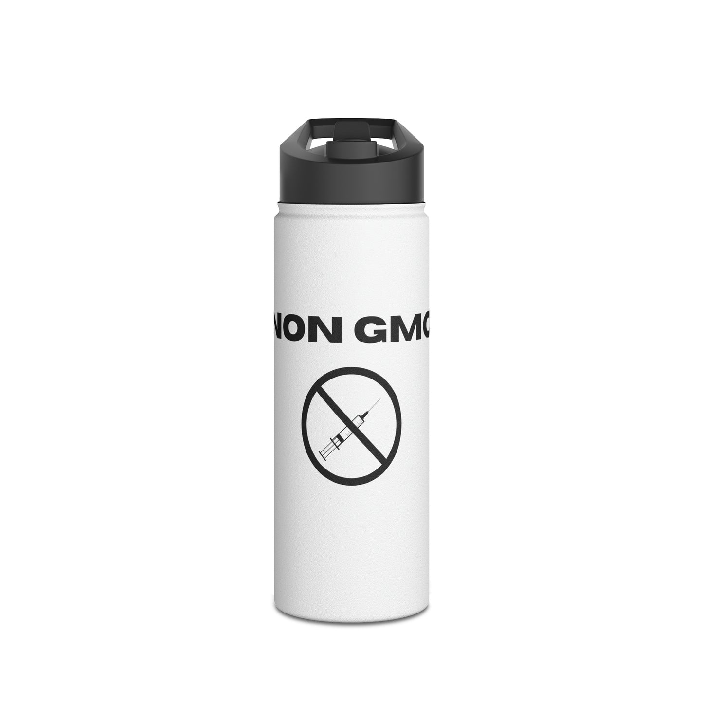 Non GMO Stainless Steel Water Bottle, Standard Lid
