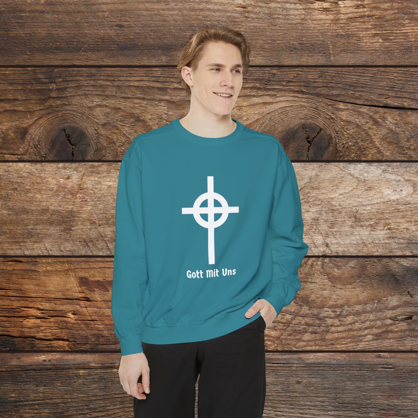 Gott Mit Uns Large Front Logo Crewneck Sweatshirt