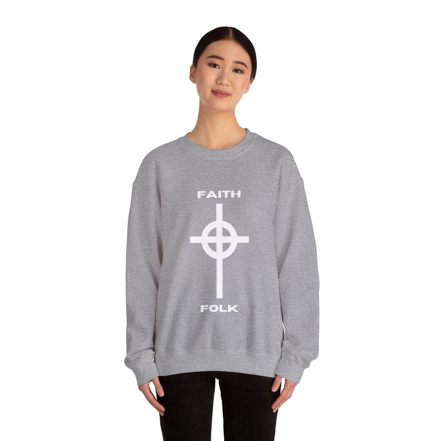 Faith and Folk Large Front Logo Crewneck Sweatshirt