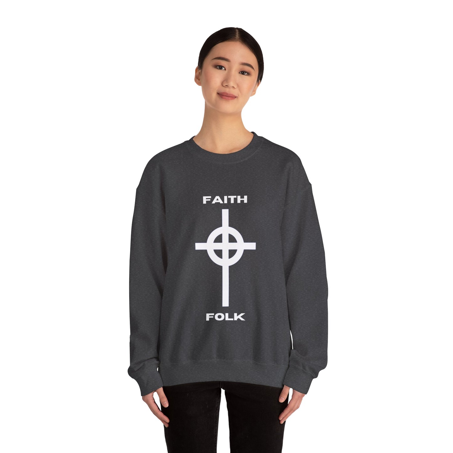 Faith and Folk Large Front Logo Crewneck Sweatshirt