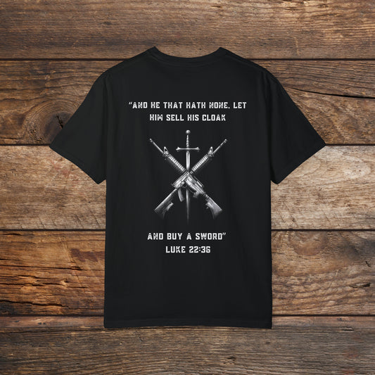 Luke 22:36 Unisex Garment-Dyed T-shirt