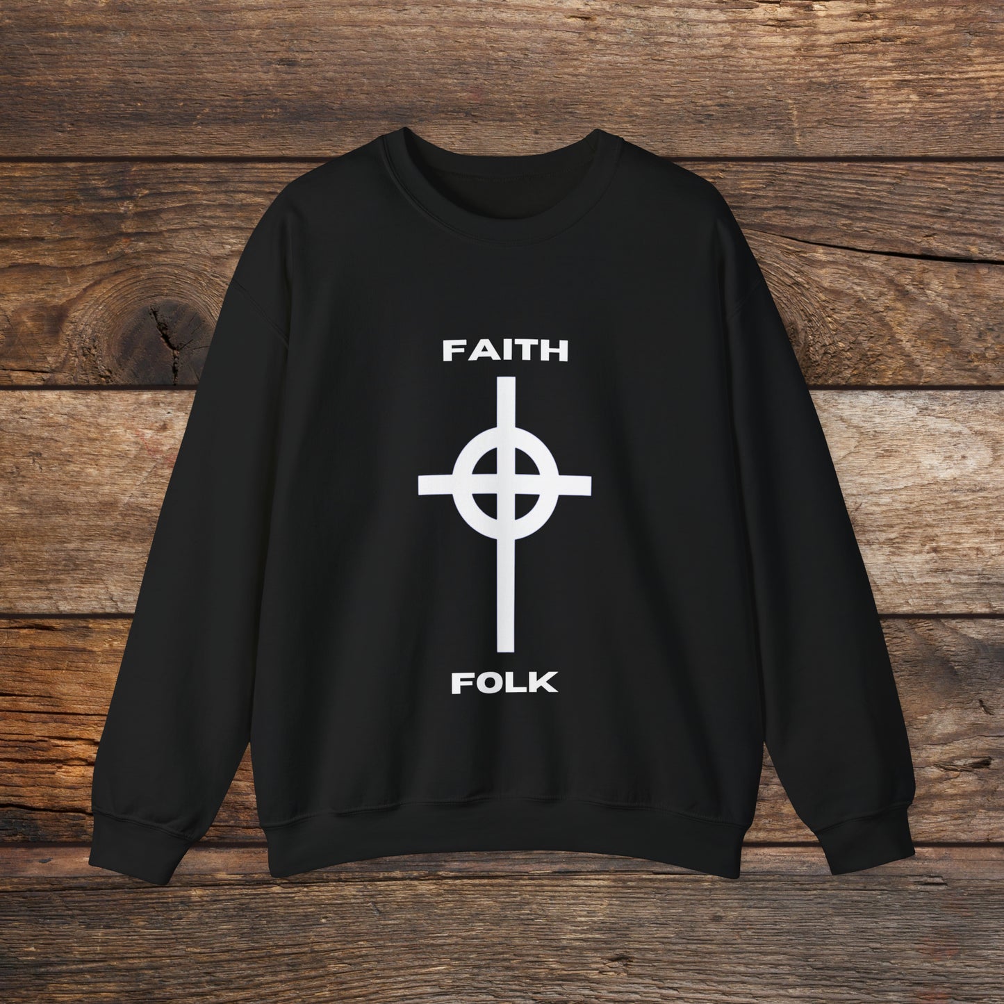 Faith and Folk Large Front Logo Crewneck Sweatshirt