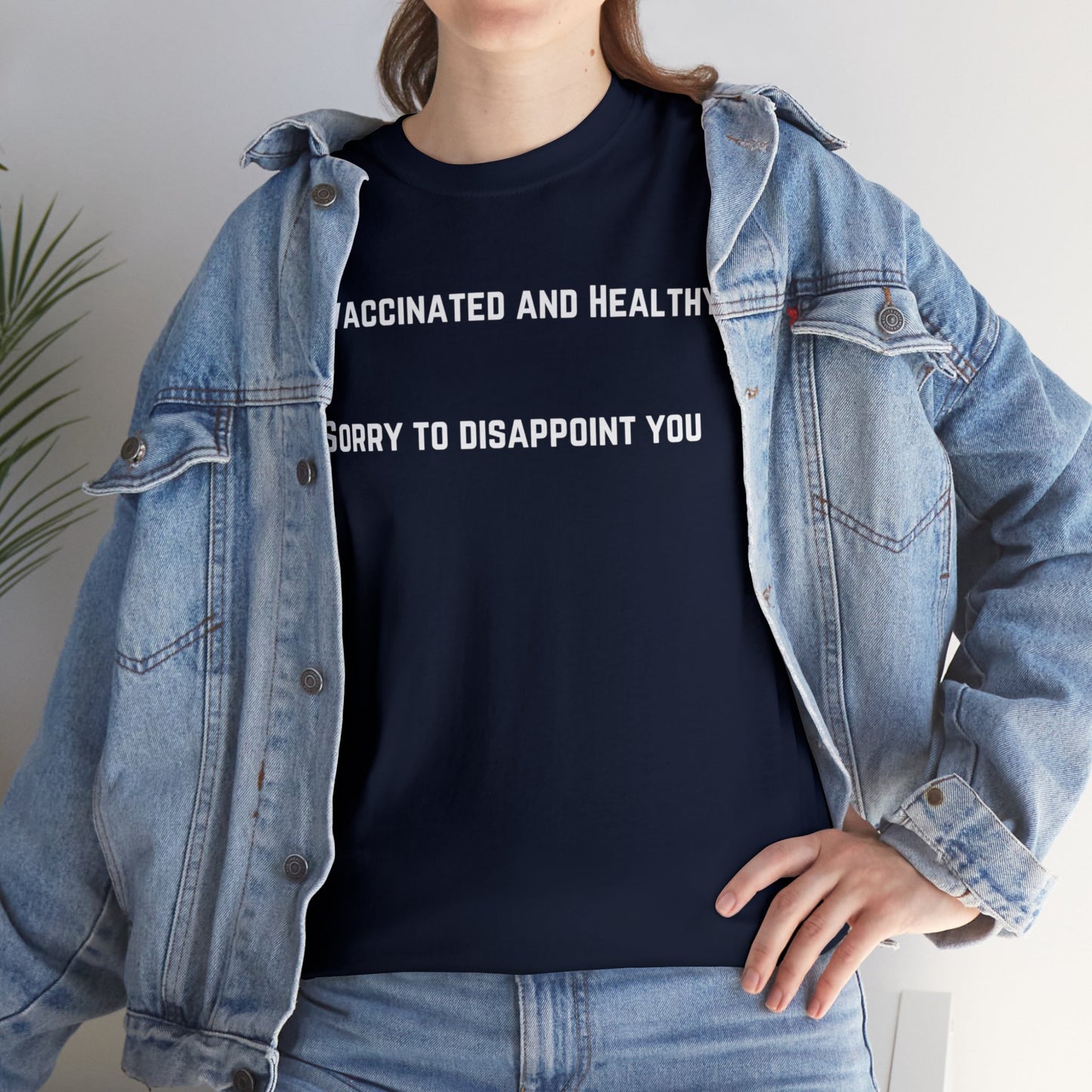 Unvaccinated and Healthy Unisex Heavy Cotton Tee