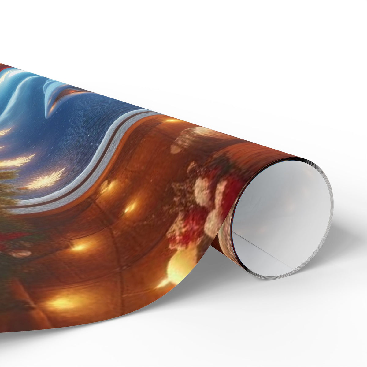 Christmas Farmhouse Wrapping Paper Roll — Cozy Holiday Gift Wrap