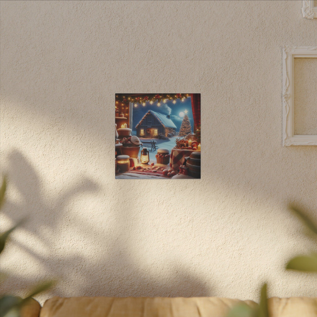 Christmas Cottage Matte Canvas Wall Art