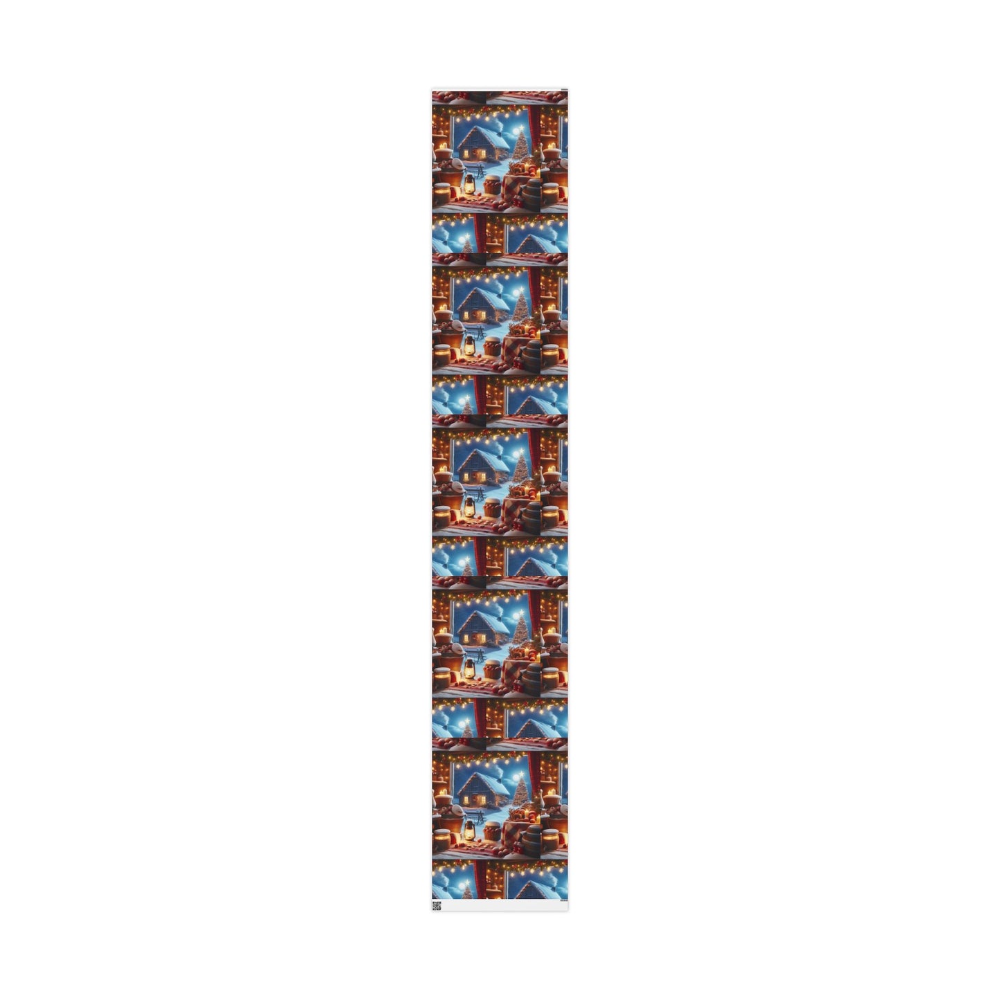 Christmas Farmhouse Wrapping Paper Roll — Cozy Holiday Gift Wrap