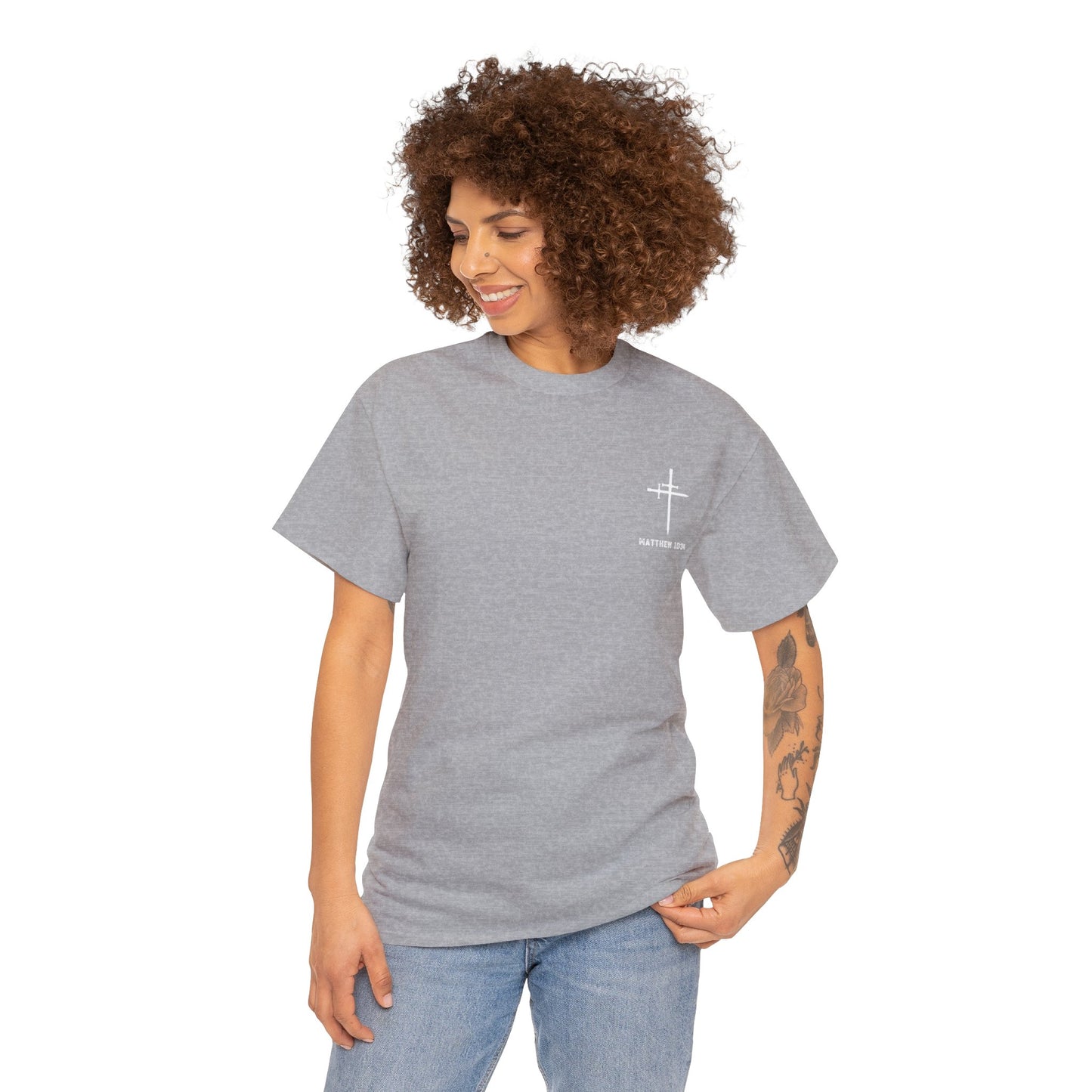 Matthew 10:34 Not Peace But A Sword Cotton Tee