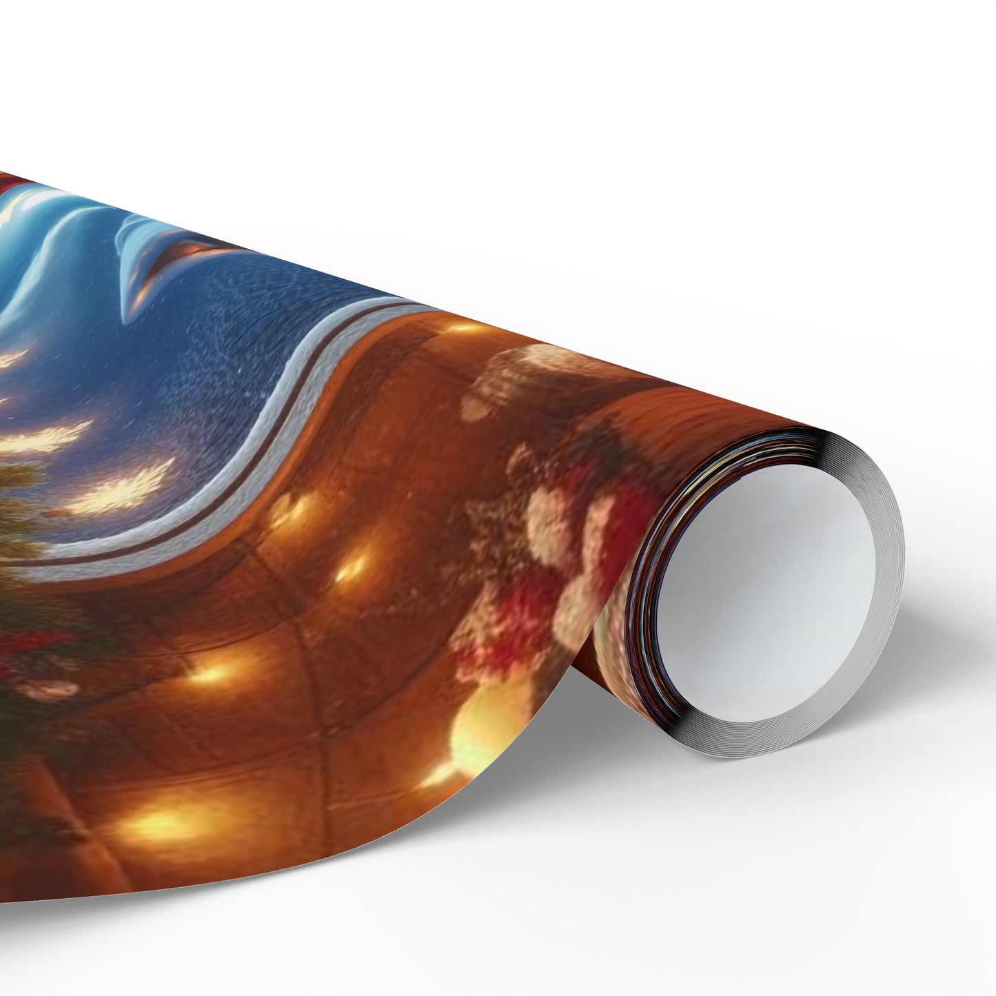 Christmas Farmhouse Wrapping Paper Roll — Cozy Holiday Gift Wrap